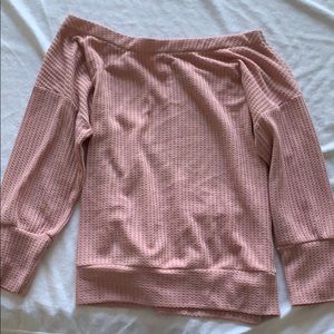 Light pink off the shoulder top